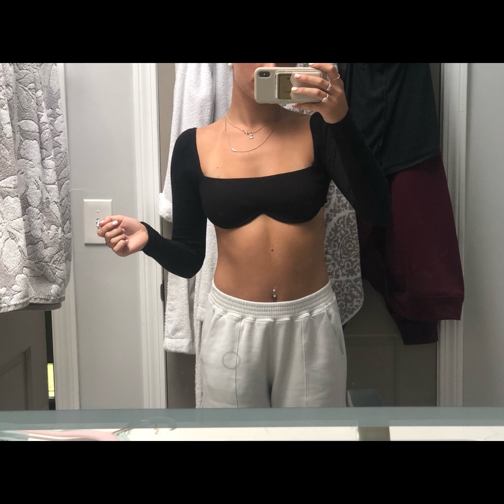 Princess Polly Long Sleeve Cropped Top